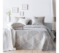 VIALMAN Couvre-lit léger Bouti Sofia 27 pour lit Double de 150 cm | Couvre-lit 150 | Taille du Quilt 250 x 270 cm, Couleur Beige