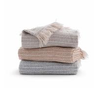 VIALMAN Plaid Seul Couleur Gris | Couvre-lit Polyvalent 150 x 200 cm | Plaid Sofa Couverture Foulard | Couvre-lit | Foulard pour canapé