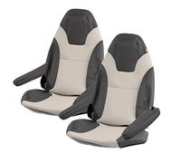 ViaMondo Housses de siège sur mesure | Fiat Ducato x290 | à partir de 2015 | Beige/Onyx | Cuir synthétique | 6 pièces