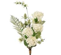 Viana Bouquet de fleurs artificielles - Boule de neige sauvage - 65 cm - Décoration - Aspect naturel - Facile d'entretien