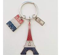 VIANAYA Porte Clef Paris Tour Eiffel en métal - modèle Tour Eiffel + Notre Dame de Paris - Hauteur de la Tour Eiffel 6CM