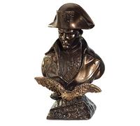 VIANAYA Reproduction de l'oeuvre Buste de Napoléon du sculpteur RUFFONY - Taille Moyenne 12,5CM - matière résine de qualité - Couleur Bronze foncé - Aspect Brillant