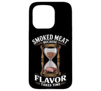 Viande fumée parce que la saveur prend du temps à fumer la viande Coque pour iPhone 15 Pro