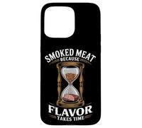 Viande fumée parce que la saveur prend du temps à fumer la viande Coque pour iPhone 15 Pro Max