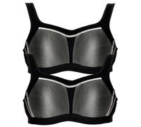 VIANIA! - Lot de 2 Soutien-Gorge de Sport Extreme 151430 - Femme - Noir - 90D