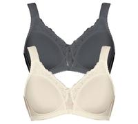 VIANIA! - Lot de 2 Soutien-Gorge sans Armature Helga 184460 - Femme - Crème-Graphite - 115C
