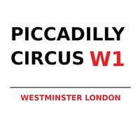 vianmo Holzschild 40x30cm London Westminster Piccadilly Circus W1 Deko Geschenk Holz Schild Bild