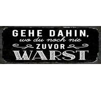 vianmo Panneau en bois 10x27 cm Gehe dahin, wo du noch nie zuvor warst Déco Cadeau Panneau