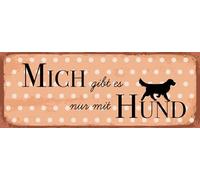 vianmo Panneau en bois 10x27 cm Mich gibt es nur mit Hund Déco Cadeau Panneau