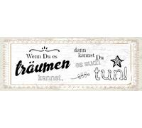 vianmo Panneau en bois 10x27 cm Wenn du es träumen kannst, kannst du es auch tun Déco Cadeau Panneau