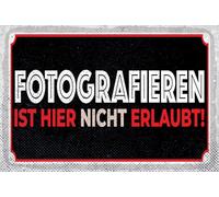 vianmo Panneau en bois 12x18 cm Fotografieren ist hier nicht erlaubt Déco Cadeau Panneau