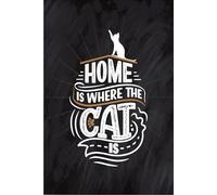 vianmo Panneau en bois 18x12 cm Home is where the cat is Déco Cadeau Panneau