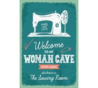 vianmo Panneau en bois 18x12 cm Welcome to my woman cave made with love Déco Cadeau Panneau