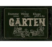 vianmo Panneau en bois 20x30 cm Dumme rennen Kluge gehen in den Garten Déco Cadeau Panneau