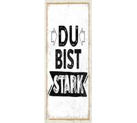 vianmo Panneau en bois 27x10 cm du bist stark Déco Cadeau Panneau