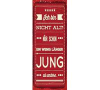 vianmo Panneau en bois 27x10 cm Ich bin nicht alt Déco Cadeau Panneau