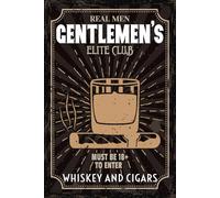 vianmo Panneau en bois 30x20 cm Real men gentlemen´s elite club Déco Cadeau Panneau