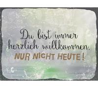 vianmo Panneau en bois 30x40 cm du bist immer willkommen. Nur nicht heute Schild Déco Cadeau Panneau