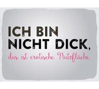 vianmo Panneau en bois 30x40 cm Ich bin nicht dick, das ist Nutzfläche Deko Schild Déco Cadeau Panneau