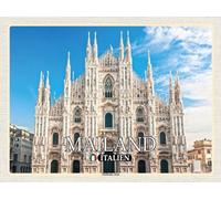 vianmo Panneau en bois 30x40 cm Italien Mailand Mailänder Dom Déco Cadeau Bois Panneau