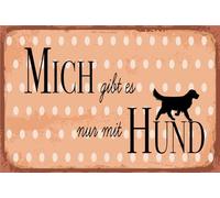 vianmo Panneau en bois 30x40 cm Mich gibt es nur mit Hund Schild Déco Cadeau Panneau