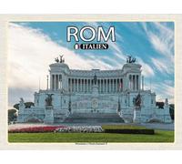 vianmo Panneau en bois 30x40 cm Rom Monumento Vittorio Emanuele II Déco Cadeau Bois Panneau