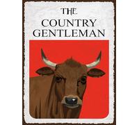 vianmo Panneau en bois 40x30 cm The country gentleman Rind Deko Schild Déco Cadeau Panneau