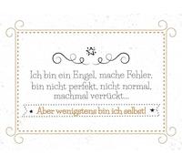 vianmo Plaque décorative en bois - 30 x 40 cm - Avec inscription « Ich bin ein Engel mache Fehler »