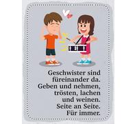 vianmo Plaque décorative en bois - 40 x 30 cm - Avec frères et sœurs sont pour les uns pour les autres