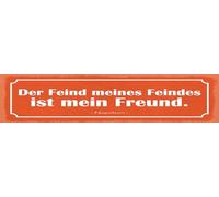 vianmo Plaque en bois 10 x 46 cm avec citation « Der Feind meines Feindes ist mein Freund »