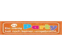 vianmo Plaque en bois - 10 x 46 cm - Avec inscription « Ein wenig Party hat noch keinen umgebracht »