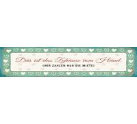 vianmo Plaque en bois 10 x 46 cm avec inscription en allemand Das ist das Zuhause vom Hund