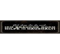 vianmo Plaque en bois 10 x 46 cm avec inscription en allemand Ich brauche noch Hilfe im Haushalt Deko Geschenk