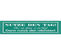 vianmo Plaque en bois 10 x 46 cm « Nutze den Tag Es sei denn, er ist blöd »