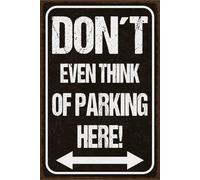 vianmo Plaque en bois 20 x 30 cm don't even think of parking here - Cadeau décoratif
