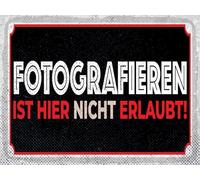 vianmo Plaque en bois 30 x 40 cm - Photographier n'est pas autorisée ici - Plaque décorative - Cadeau