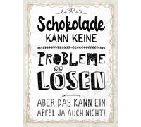 vianmo Plaque en bois, 40 x 30 cm, au chocolat, ne peut pas résoudre les problèmes, décorative, cadeau