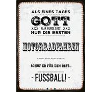 vianmo Plaque en bois, 40 x 30 cm, avec inscription « Nur die Besten können Motorradfahren », décorative, cadeau