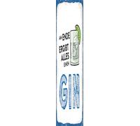 vianmo Plaque en bois 46 x 10 cm - À la fin donne tout un gin