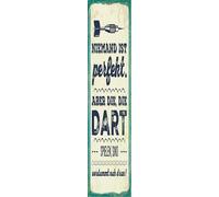 vianmo Plaque en bois 46 x 10 cm - Personne n'est parfait. Mais celle qui joue aux fléchettes - Cadeau décoratif