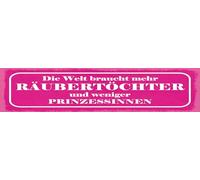 vianmo Plaque en tôle - 10 x 46 cm - Avec inscription en allemand « Die Welt braucht mehr Räubertöchter »