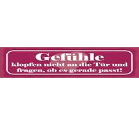 vianmo Plaque en tôle 10 x 46 cm avec inscription en allemand « Gefühle klopfen nicht an die Tür an und fragen »