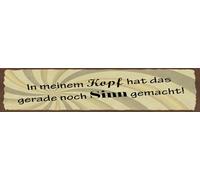 vianmo Plaque en tôle 10 x 46 cm avec inscription en allemand « In meinem Kopf hat das gerade noch Sinn gemacht »