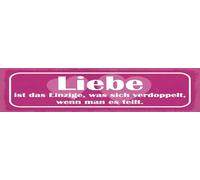 vianmo Plaque en tôle 10 x 46 cm avec inscription en allemand Liebe ist das Einzige was sich verdoppelt wenn Deko Geschenk Schild