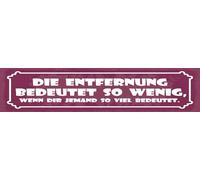 vianmo Plaque en tôle 10 x 46 cm Die Entfernung bedeutet so wenig Deko Geschenk Schild
