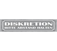 vianmo Plaque en tôle - 10 x 46 cm - Discrétion s'il vous plaît garder à distance - Plaque décorative cadeau