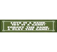 vianmo Plaque en tôle - 10 x 46 cm - Forget the name and play the game - Cadeau décoratif