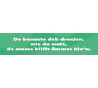 vianmo Plaque en tôle - 10 x 46 cm - Inscription « Do kannste dek dreejen wie du wutt »