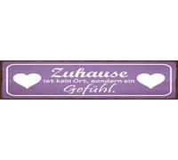 vianmo Plaque en tôle 10 x 46 cm - La maison n'est pas un lieu, mais un sentiment - Plaque cadeau décorative