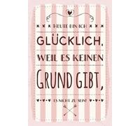 vianmo Plaque en tôle - 18 x 12 cm - Avec inscription en allemand « Heute bin ich glücklich »